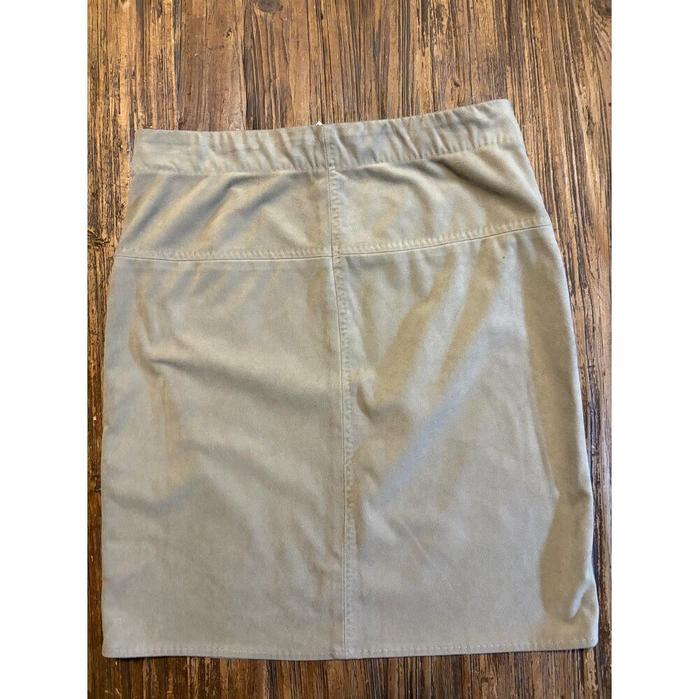 Max Studio Beige Faux Suede Straight Pencil Skirt Size XS
